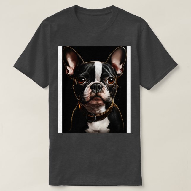 Camiseta Amantes de Cute Boston Terrier perros Boston Terri (Diseño del anverso)