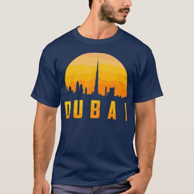 Camiseta Amantes de Dubai Skyline Cute, Emiratos Árabes Uni (Anverso)