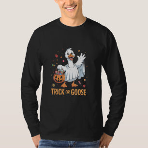 Camiseta Amantes de ganso de Halloween con miedo a los ladr