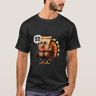 Camiseta Amantes de Gatos Miau Miau Día de Acción de Gracia