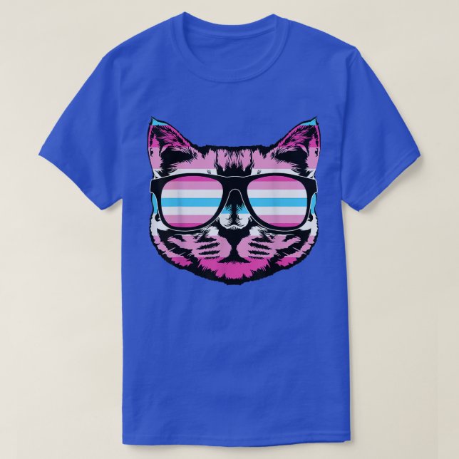 Camiseta Amantes de gatos transexuales del orgullo  (Diseño del anverso)