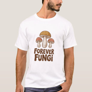 Camiseta Amantes de hongos kawaii para siempre