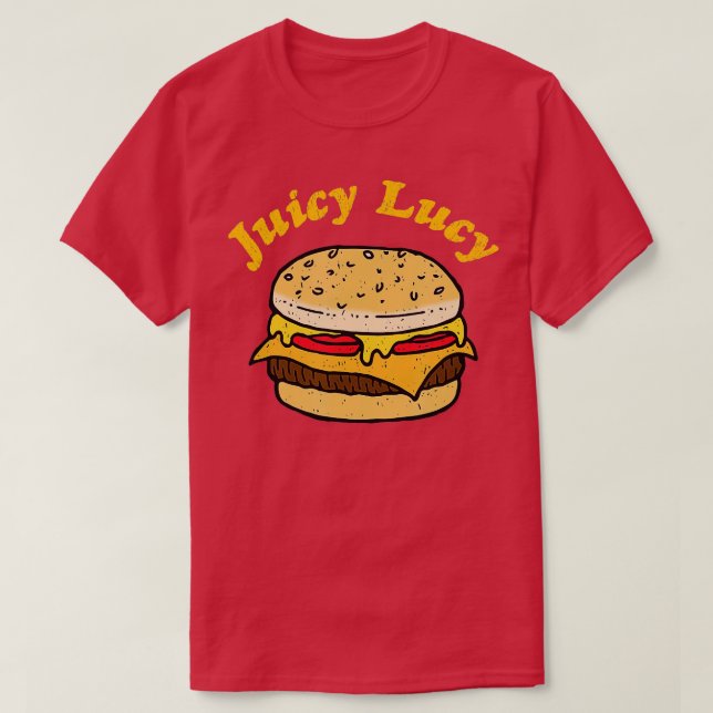 Camiseta Amantes de juicy Lucy cheeseburger (Diseño del anverso)