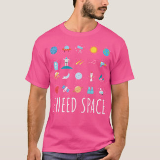 Camiseta Amantes de la astronomía necesito astronomía diver