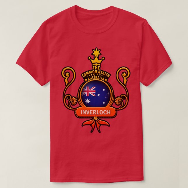 Camiseta Amantes de la Bandera de Australia Inverloch (Diseño del anverso)