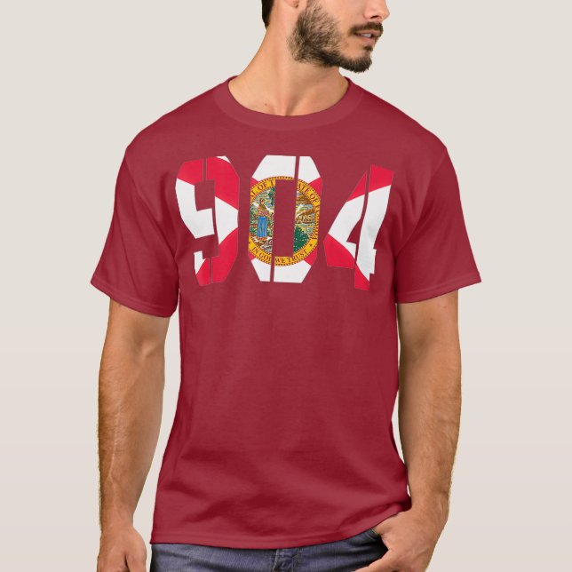 Camiseta Amantes de la bandera de Florida de Duval 904 (Anverso)