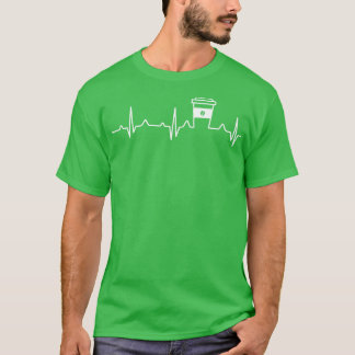 Camiseta Amantes de la Cafetería Coffee Heartbeat
