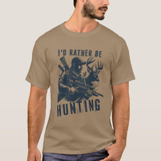 Camiseta Amantes de la caza ciervos prefiero estar acampand