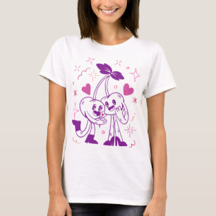 Camiseta Amantes de la Cereza Dulce – Arte Estético Románti