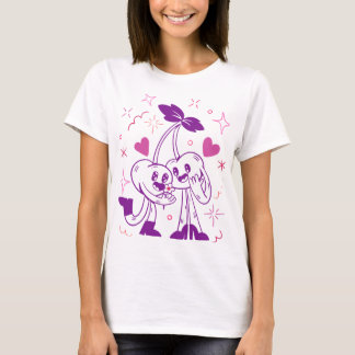 Camiseta Amantes de la Cereza Dulce – Arte Estético Románti