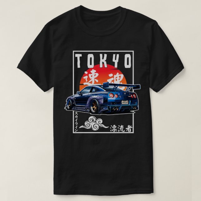 Camiseta Amantes de la deriva del JDM Japanese Streetwear T (Diseño del anverso)