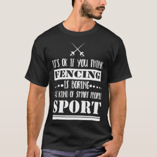 Camiseta Amantes de la esgrima Personas inteligentes Deport