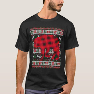 Camiseta Amantes de la familia de búfalos rojos de Hyena ad