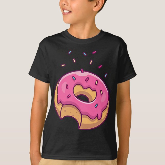 Camiseta Amantes de la flor rosada Donut Pocket Doughnut (Anverso)