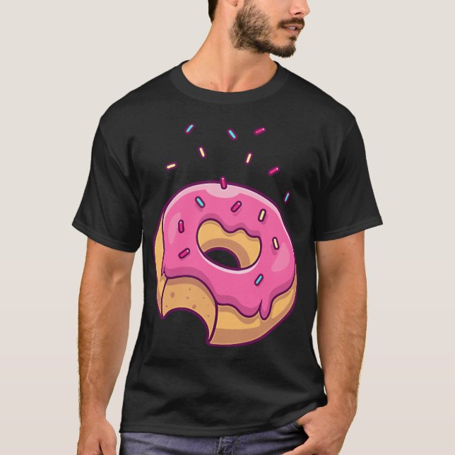 Camiseta Amantes de la flor rosada Donut Pocket Doughnut (Anverso)