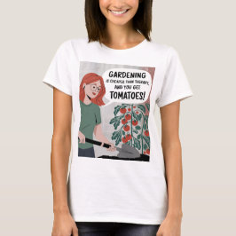Camiseta Amantes de la jardinería Estilo Terapia Jardín