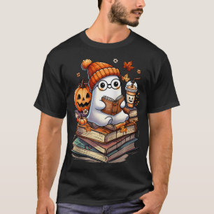 Camiseta Amantes de la lectura de fantasmas Otoño Halloween