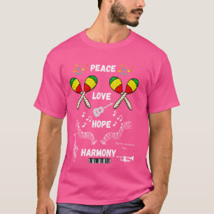 Camiseta Amantes de la Música Reggae Diseño Musical Amantes
