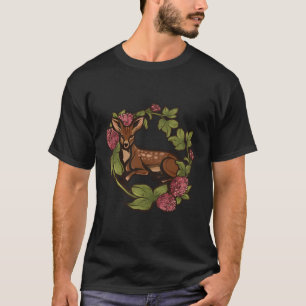 Camiseta Amantes de la Naturaleza Fawn Deer Art Clover