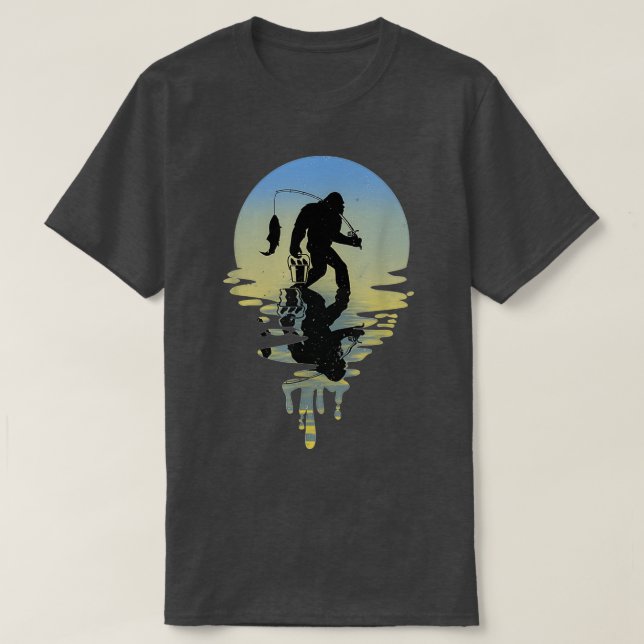 Camiseta Amantes de la pesca a pie de página divertidos pes (Diseño del anverso)