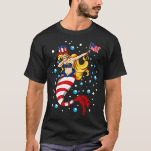 Camiseta Amantes de la sirena patriota 4 de julio Bandera e