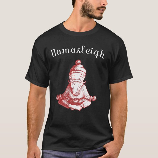 Camiseta Amantes de la yoga de Namasleigh con el navidad de (Anverso)