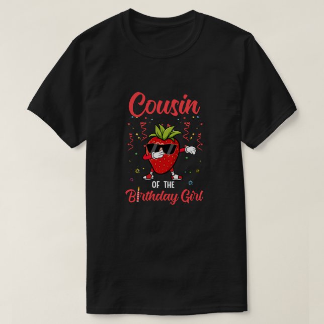 Camiseta Amantes de las frutas primo del Chica de cumpleaño (Diseño del anverso)