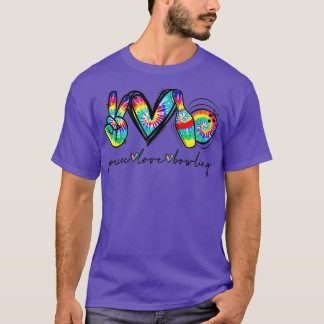 Camiseta Amantes de los amantes de los bolos de Peace Love 