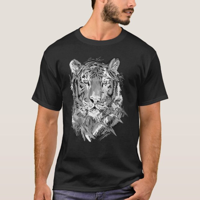 Camiseta Amantes de los animales de arte animal de los tigr (Anverso)