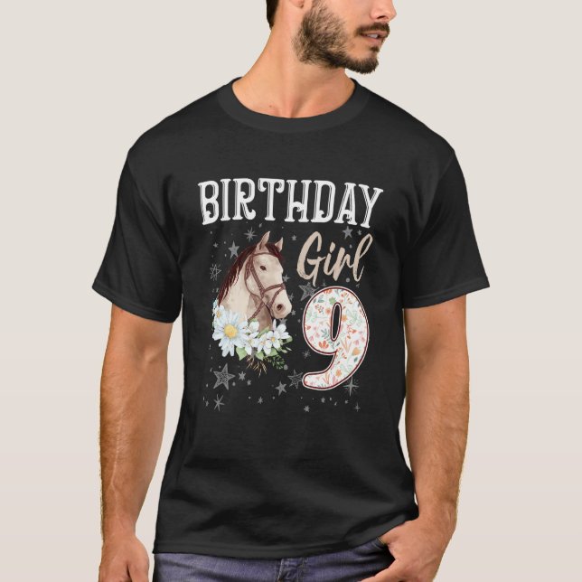 Camiseta Amantes de los Animales de Caballo Noveno cumpleañ (Anverso)
