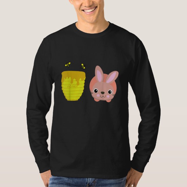 Camiseta Amantes de los animales de conejo con miel (Anverso)