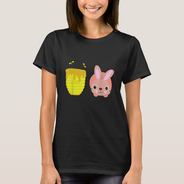 Camiseta Amantes de los animales de conejo con miel (Anverso)