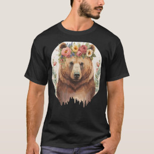 Camiseta Amantes de los animales de la flor crujiente de os