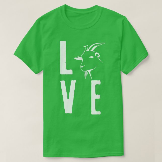 Camiseta Amantes de los animales granjeros de cabra de amor (Diseño del anverso)