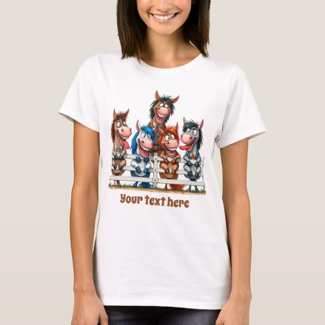Camiseta Amantes de los caballos de personalizable (Anverso)
