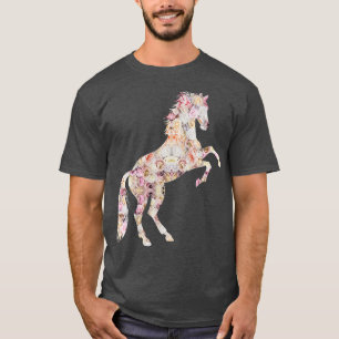 Camiseta Amantes de los caballos florales
