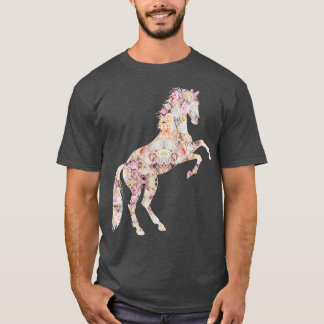 Camiseta Amantes de los caballos florales