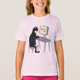 Camiseta Amantes de los gatos gato de Tuxedo 