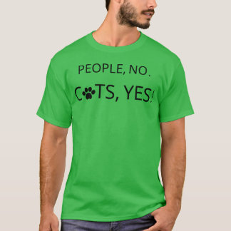 Camiseta Amantes de los gatos Gatos sí personas no niños