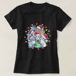 Camiseta Amantes de los gatos navidades, Feliz Navidad