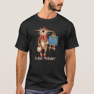 Camiseta Amantes de los Gatos y Artistas Garras Meownet Art