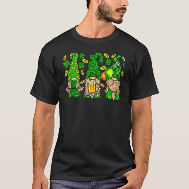 Camiseta Amantes de los Gnomes Afortunados Shamrock Clover  (Anverso)