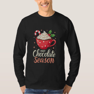 Camiseta Amantes de los Navidades de la temporada de chocol