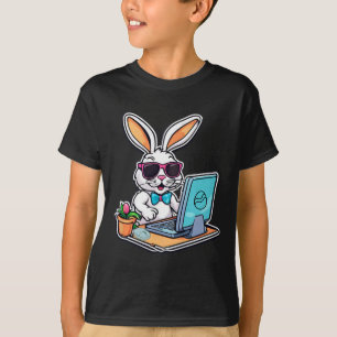 Camiseta Amantes de los videojuegos de Easter Bunny Compute