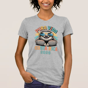 Camiseta Amantes de Perezosos Pura Vida Costa Rica Relajado