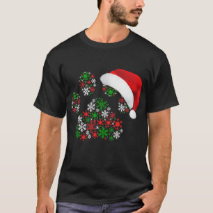 Camiseta Amantes de perro de los Navidades de Santa Hat