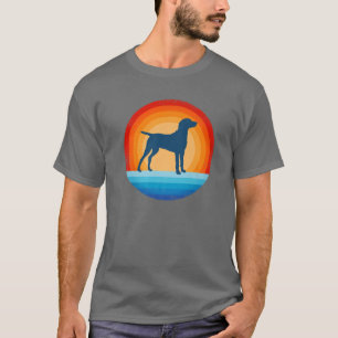 Camiseta Amantes de Perro Sunset de Weimaraner Retro Vintag