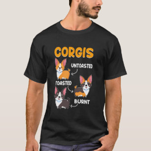 Camiseta Amantes de Perros Corgis Sin Tostar Tostados Quema
