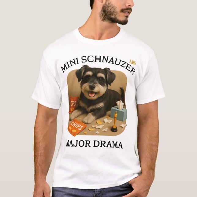 Camiseta Amantes de perros Mini Schnauzer  (Anverso)