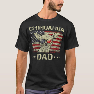 Camiseta Amantes De Perros Padres De Chihuahua Bandera Amer